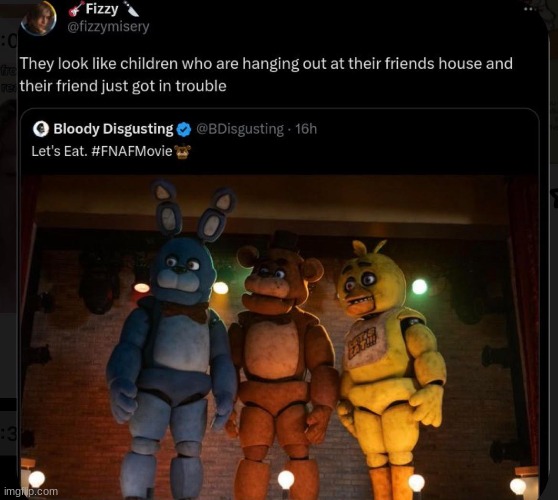 image tagged in fnaf movie | made w/ Imgflip meme maker