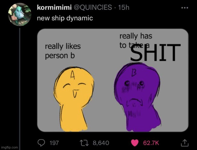 person b think he me | made w/ Imgflip meme maker