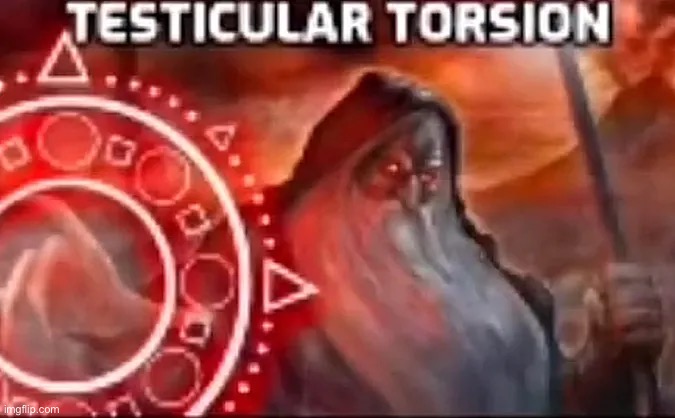 RAHHH | image tagged in testicular torsion | made w/ Imgflip meme maker