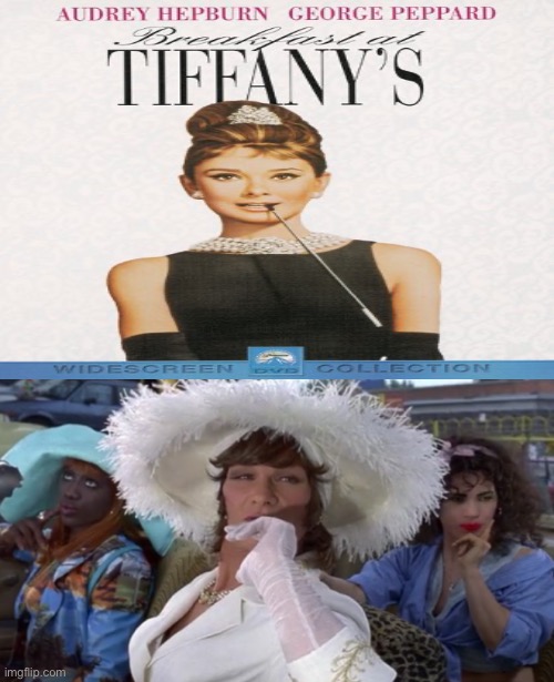 Roadkill at Tiffany’s (Fake DVD Cover) | image tagged in universal studios,drag queen,roadkill,road rage,girl,convertible | made w/ Imgflip meme maker