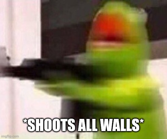 school shooter (muppet) | *SHOOTS ALL WALLS* | image tagged in school shooter muppet | made w/ Imgflip meme maker