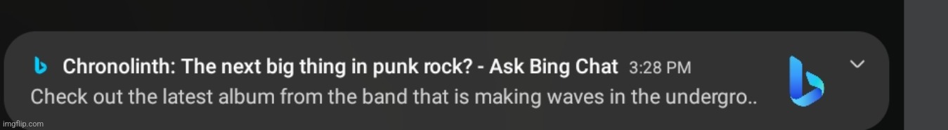 Wtf is bing doing in my notifications with information about myself? I didn't even log in | made w/ Imgflip meme maker