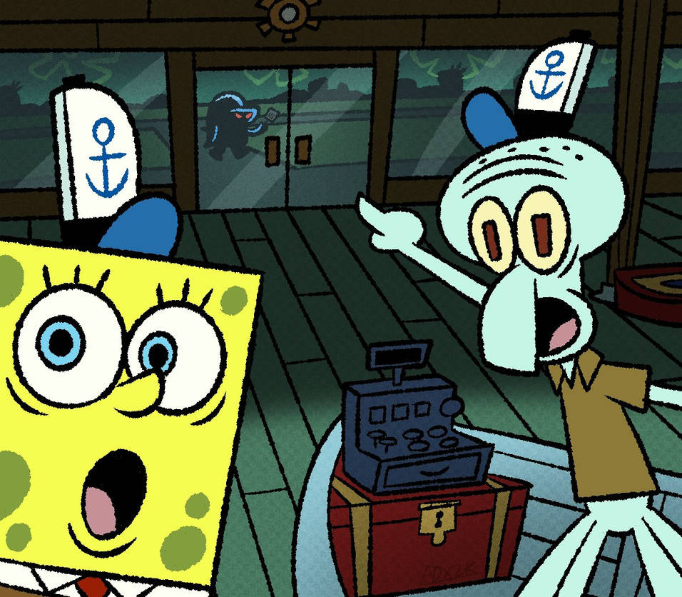 High Quality SpongeBob pointing Blank Meme Template