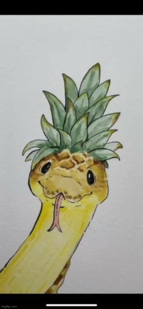 pinapple snek | image tagged in pinapple snek | made w/ Imgflip meme maker