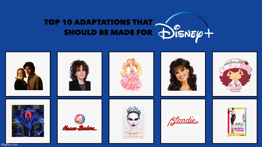 Brandon's Top 10 Disney+ Adaptations | image tagged in disney,strawberry shortcake,animated,cartoon,girl,princess | made w/ Imgflip meme maker