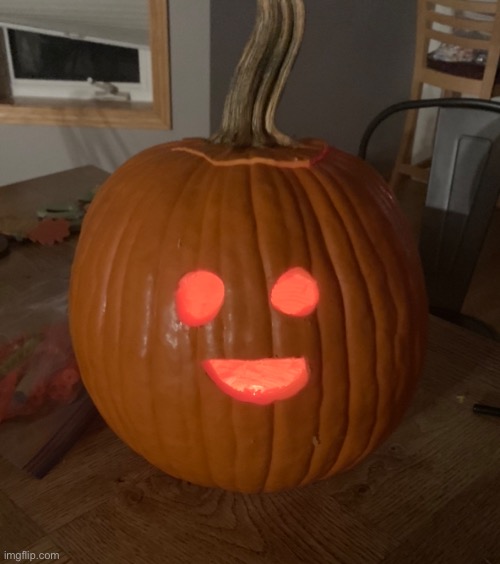 Happy Halloween. The pumpkin I carved today | image tagged in pumkn | made w/ Imgflip meme maker