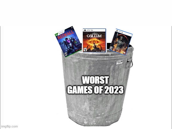 facts | WORST GAMES OF 2023 | image tagged in white background | made w/ Imgflip meme maker