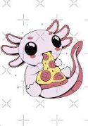High Quality axolotl eating pizza Blank Meme Template