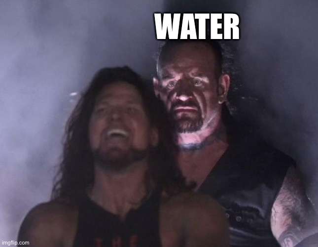 The Undertaker | WATER | image tagged in the undertaker | made w/ Imgflip meme maker