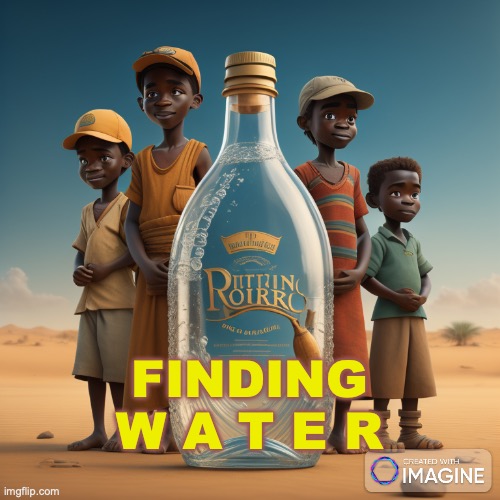 Upvotes. | FINDING
W A T E R | image tagged in africa,finding,water,movie,ai art | made w/ Imgflip meme maker