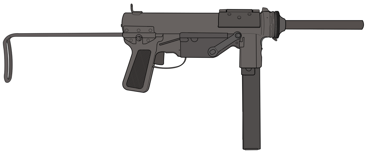 M3-Grease Gun (Stock Unfolded) Blank Meme Template