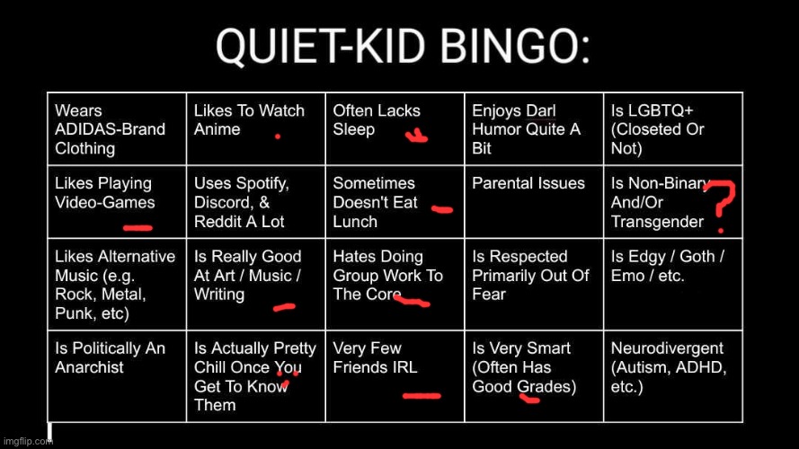 iphone | image tagged in quiet kid bingo | made w/ Imgflip meme maker
