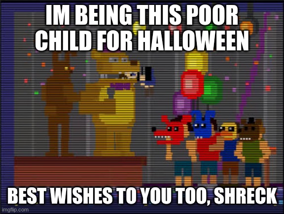 Bite of 83 | IM BEING THIS POOR CHILD FOR HALLOWEEN BEST WISHES TO YOU TOO, SHRECK | image tagged in bite of 83 | made w/ Imgflip meme maker