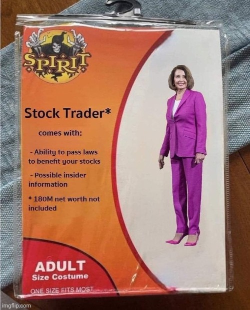 Nancy pelosi stock trader costume imgflip
