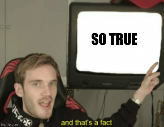 and that's a fact | SO TRUE | image tagged in and that's a fact | made w/ Imgflip meme maker