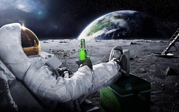 astronaut beer Blank Meme Template