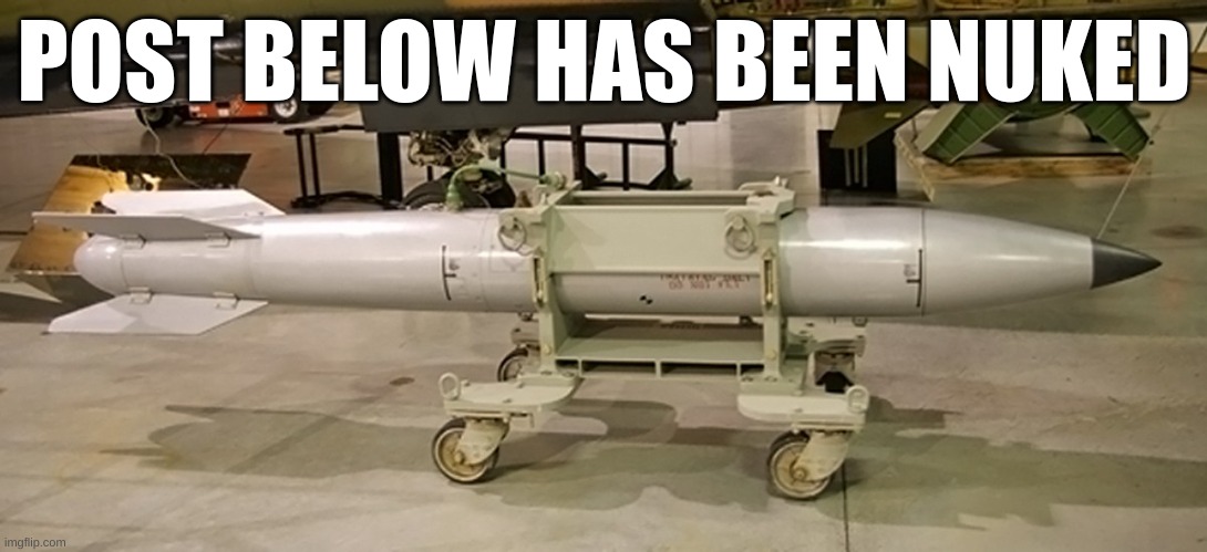 nuked | POST BELOW HAS BEEN NUKED | made w/ Imgflip meme maker