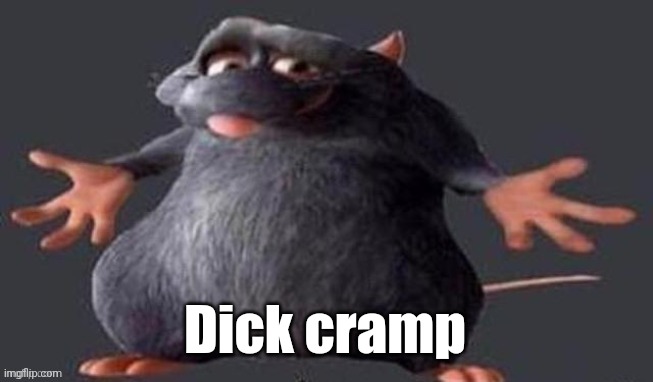 Shrugging Rat | Dick cramp | image tagged in shrugging rat | made w/ Imgflip meme maker