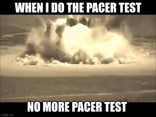 Pacer test | WHEN I DO THE PACER TEST; NO MORE PACER TEST | image tagged in pokemon | made w/ Imgflip meme maker