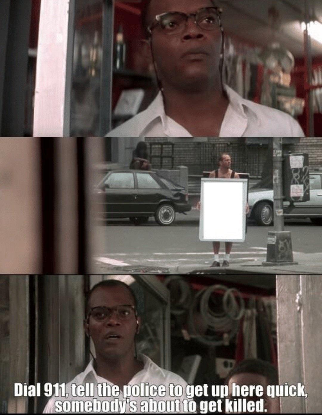 Die hard 3 Blank Meme Template