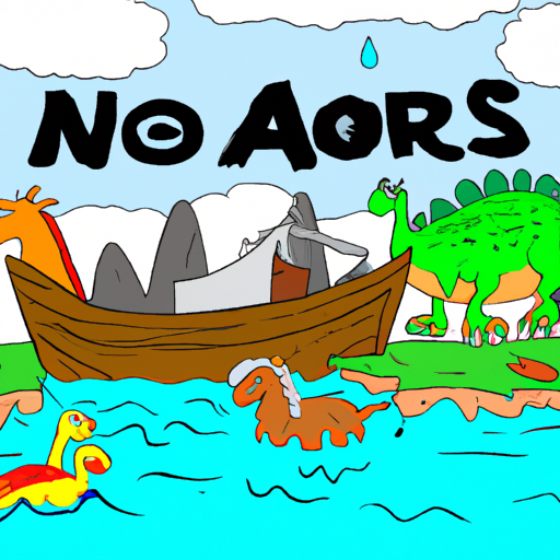 High Quality Noah's ark & Dinosaurs Blank Meme Template