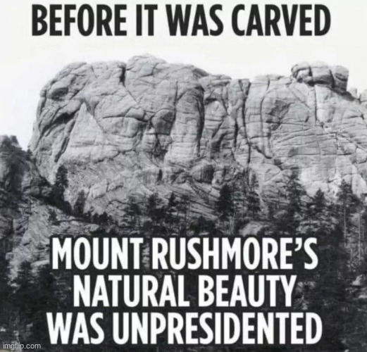 unpresidented | image tagged in funny memes,memes,mount rushmore,eyeroll | made w/ Imgflip meme maker