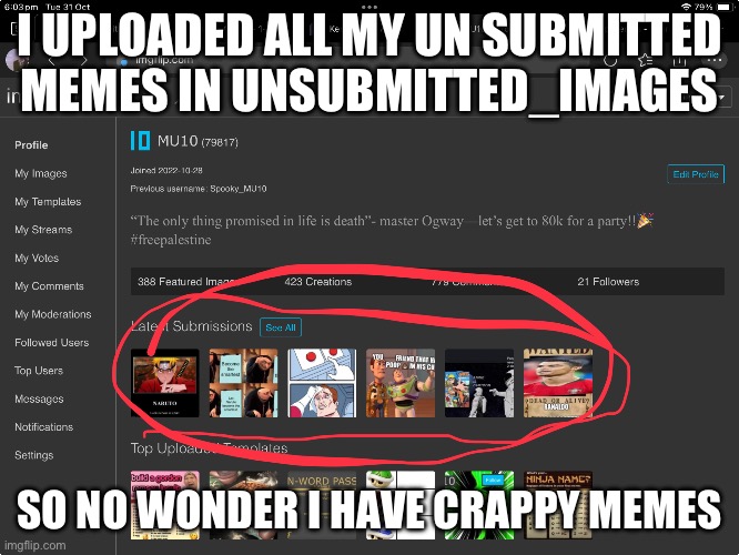 I UPLOADED ALL MY UN SUBMITTED MEMES IN UNSUBMITTED_IMAGES; SO NO WONDER I HAVE CRAPPY MEMES | image tagged in memes,shitpost | made w/ Imgflip meme maker