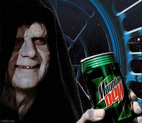 Emperor Palpatine Mountain Dew Can | image tagged in emperor palpatine mountain dew can | made w/ Imgflip meme maker