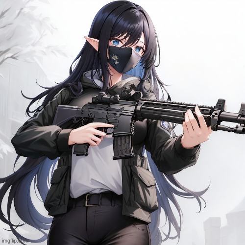 anime girl with a gun Memes & GIFs - Imgflip