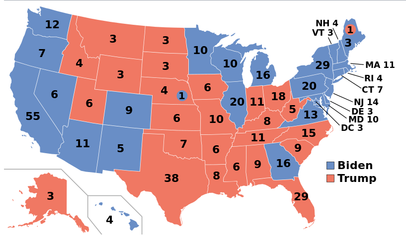 High Quality 2020 election Electoral College map Blank Meme Template