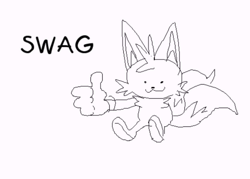 High Quality tails swag Blank Meme Template