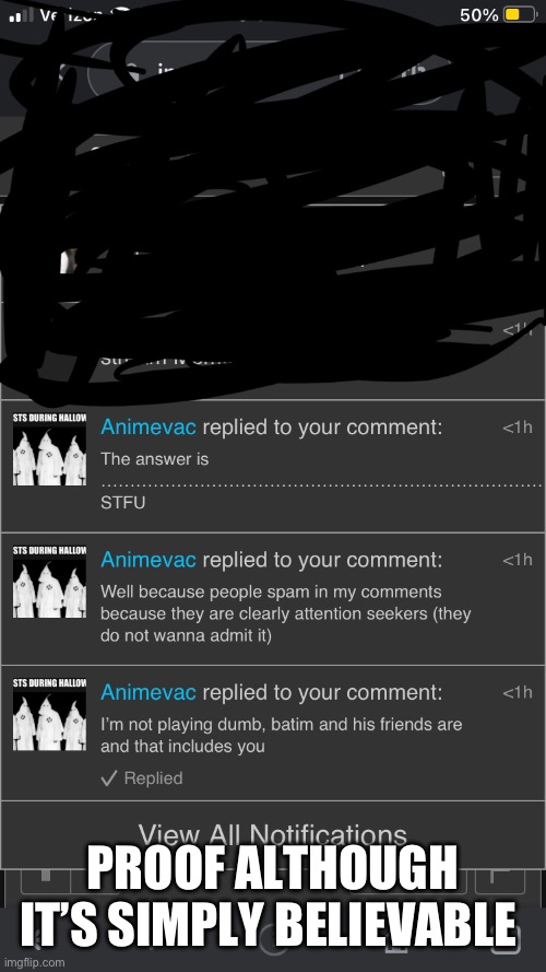 PROOF ALTHOUGH IT’S SIMPLY BELIEVABLE | made w/ Imgflip meme maker