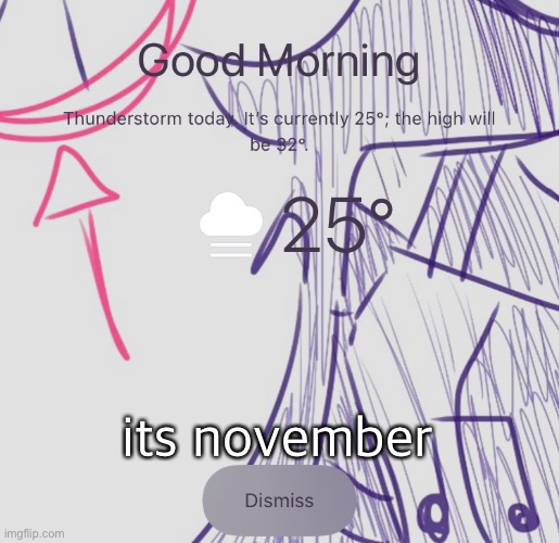 . | its november | image tagged in good morning ios 12 | made w/ Imgflip meme maker