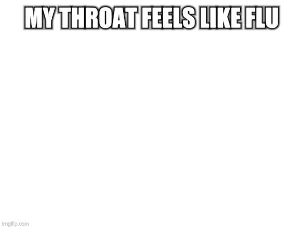 MY THROAT FEELS LIKE FLU | image tagged in idk | made w/ Imgflip meme maker