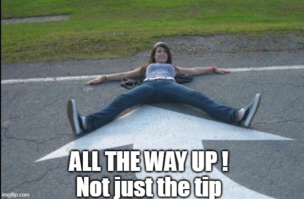ALL THE WAY UP !
Not just the tip | made w/ Imgflip meme maker