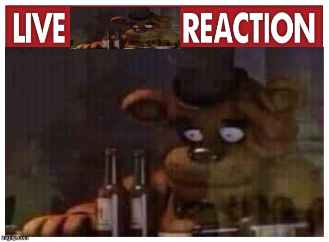 Live Freddy Fazbear Reaction | image tagged in live reaction,five nights at freddy's,fnaf,freddy fazbear | made w/ Imgflip meme maker