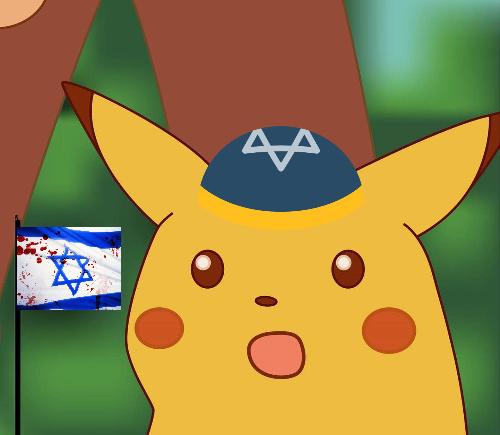 High Quality Israel Pikachu shocked Blank Meme Template