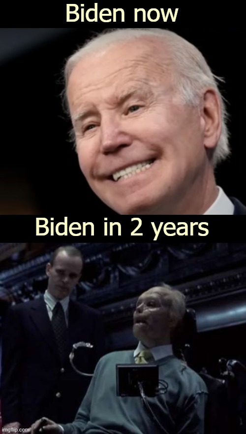 Silence Of The Lame | Biden now; Biden in 2 years | image tagged in joe biden,funny,silence of the lambs | made w/ Imgflip meme maker