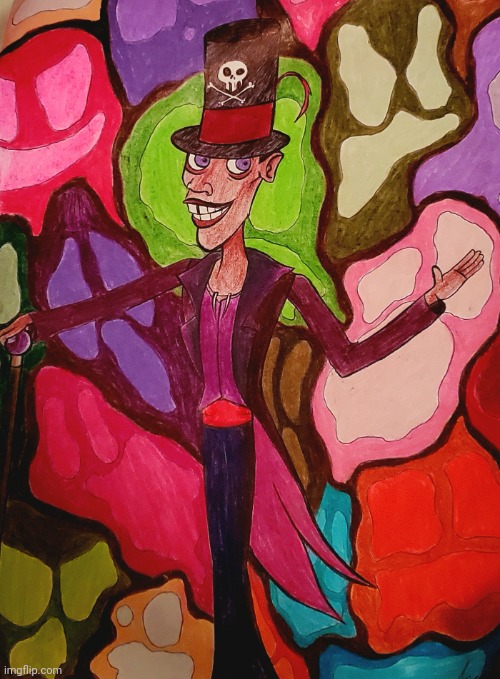 Dr. Facilier drawing (Princess and the Frog) | image tagged in art,drawing,disney,disney villains,disney princess,badass | made w/ Imgflip meme maker