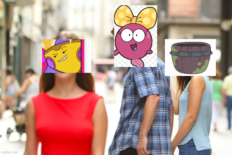 The bucket | image tagged in memes,distracted boyfriend | made w/ Imgflip meme maker