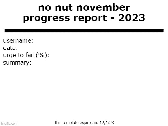 nnn progress report Blank Meme Template