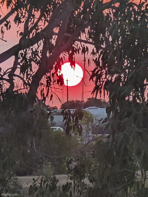 Due to bushfires the sun has been looking like "When Day Breaks" still | made w/ Imgflip meme maker