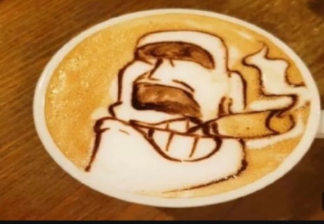High Quality Gangsta moai coffee Blank Meme Template
