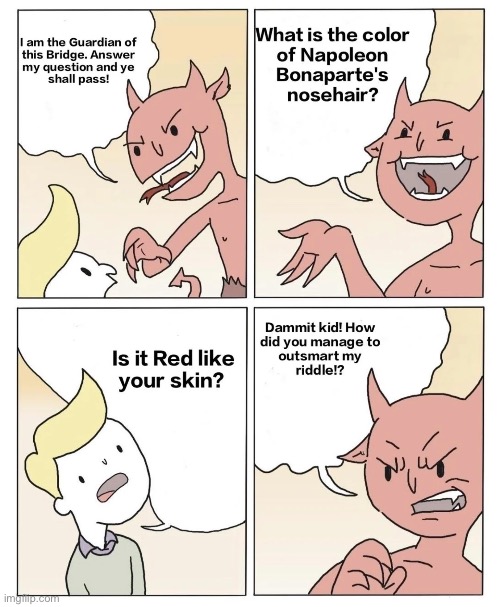 Devil | image tagged in guardian,red,like your skin,dam,outsmarted,comics | made w/ Imgflip meme maker