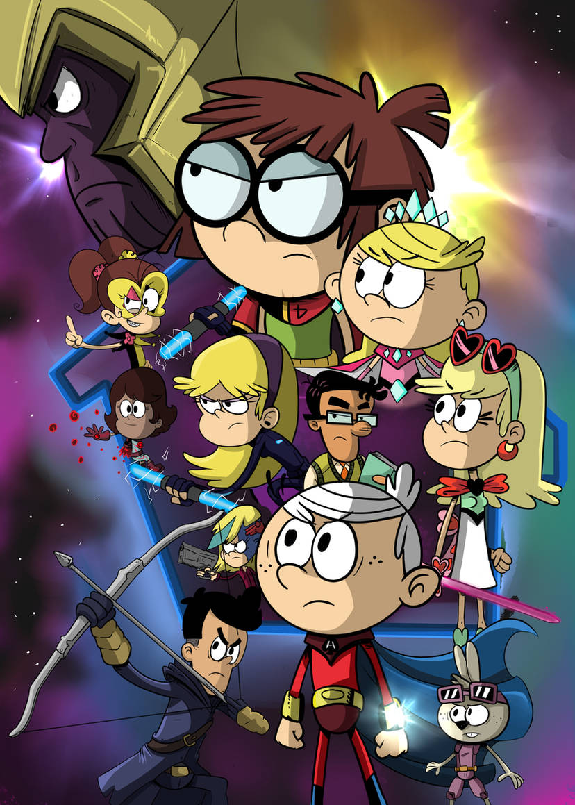 High Quality The Loud House Avengers poster Blank Meme Template