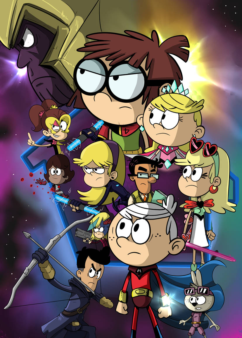 The Loud House Avengers poster Blank Meme Template