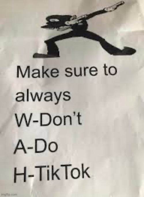 Don’t do tiktok | image tagged in don t do tiktok | made w/ Imgflip meme maker