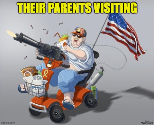 Murica | THEIR PARENTS VISITING | image tagged in murica | made w/ Imgflip meme maker
