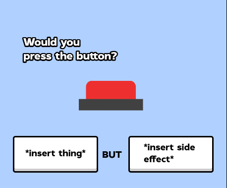 High Quality would you press the button Blank Meme Template