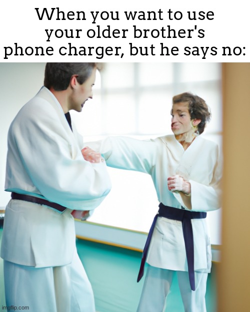 can we get this ai generated template to the front page? | When you want to use your older brother's phone charger, but he says no: | image tagged in ai temp,meme,lol | made w/ Imgflip meme maker